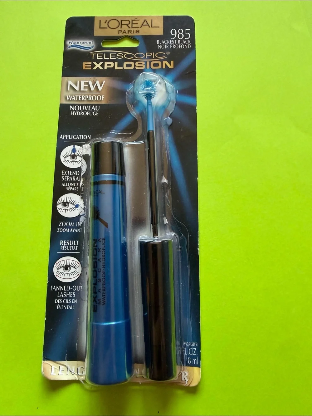 L'Oréal Telescopic Explosion Waterproof Mascara 985 Blackest Black